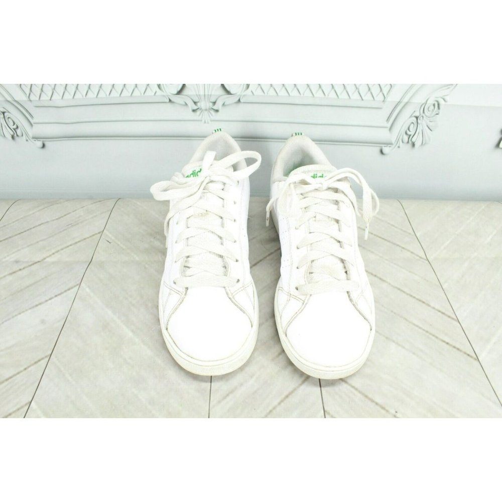 Adidas White Leather Lace Up Low Top Athletic Sneaker Shoes Size 4.5 - Picture 5 of 9